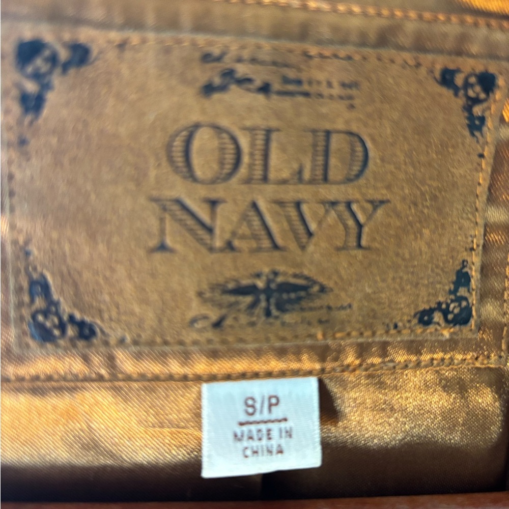 Old Navy Brown Leather Tie-Front Jacket - Picture 6 of 12
